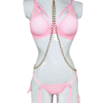 Conjunto rosado cadena