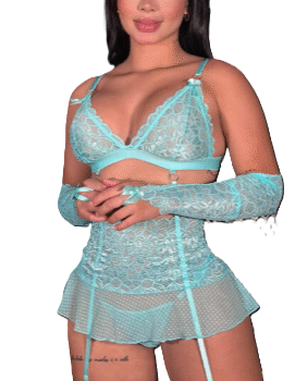 Conjunto falda menta