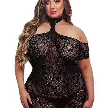 Malla vestido noche negro